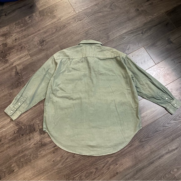 NWT Aerie Anytime Favs twill shirt oversized button up light shirt - Picture 6 of 14